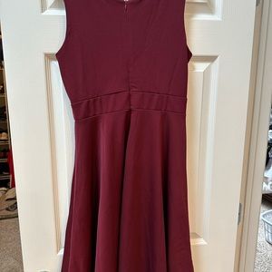 Grace Karin M burgundy skater dress